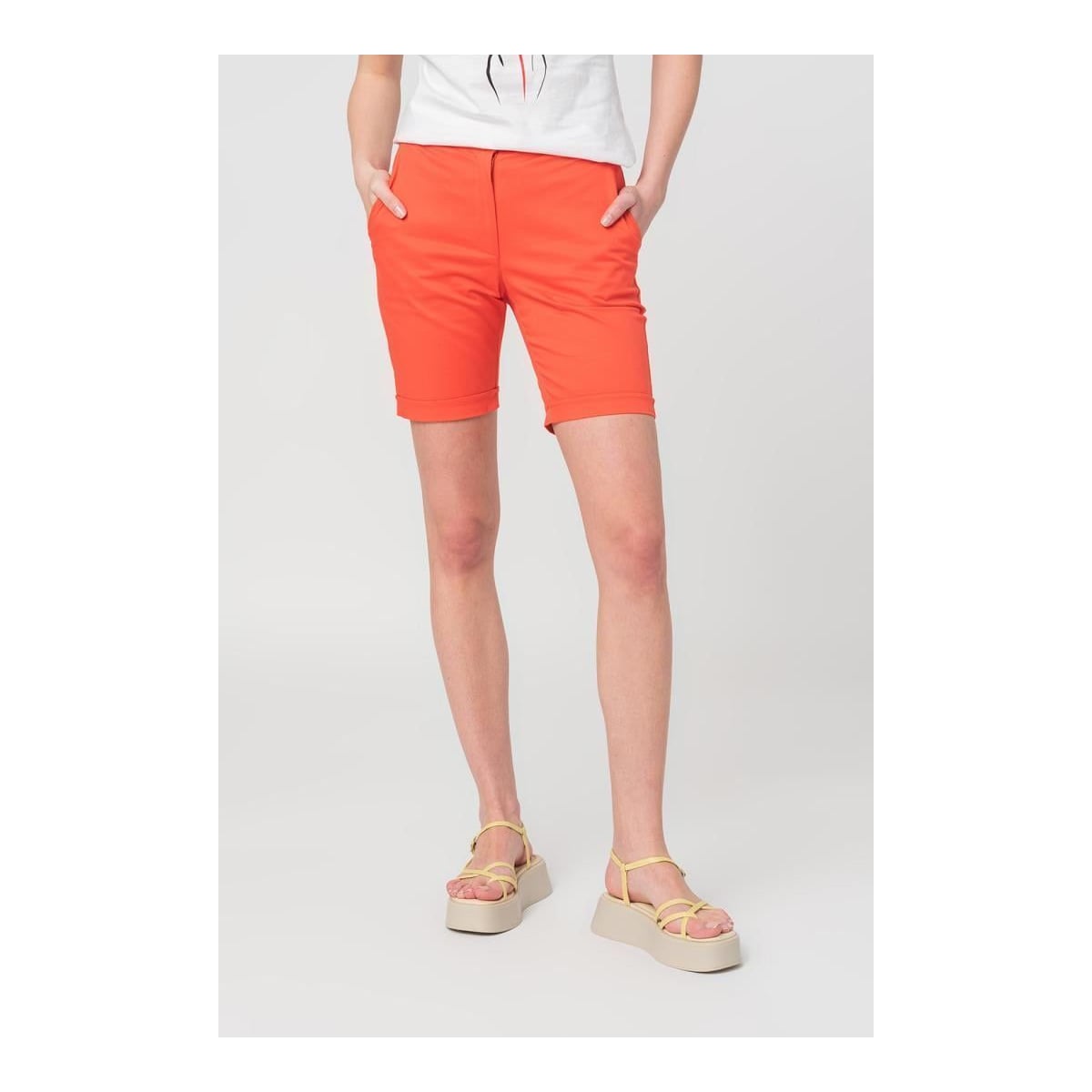 PEGAS Pantaloni Scurt Casual Femei Coral M