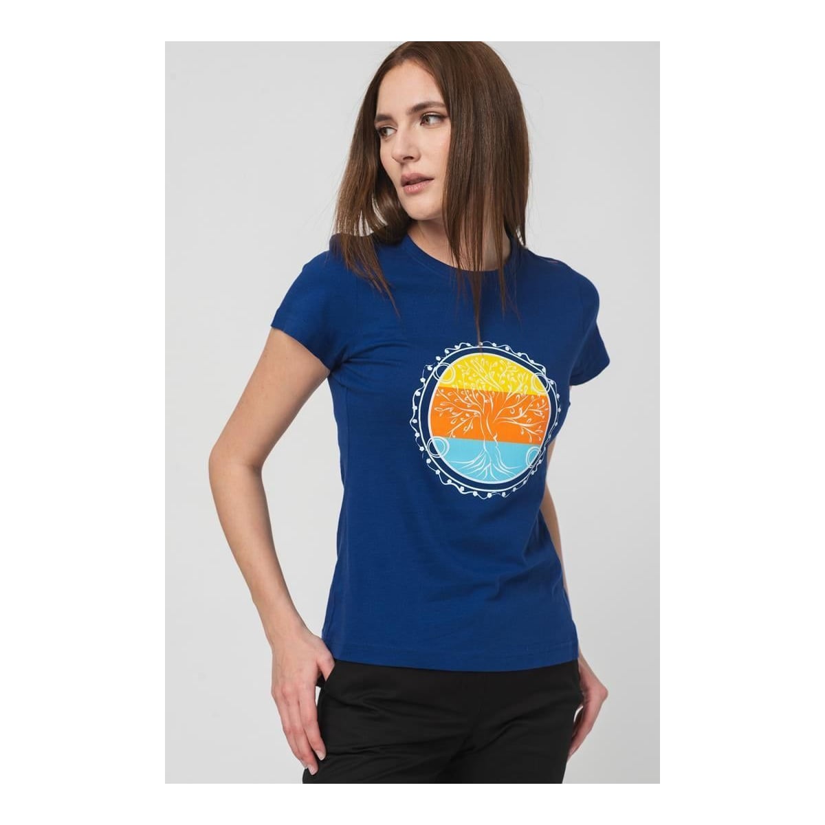 PEGAS Tricou Roata Familie Femei Royal Blue
