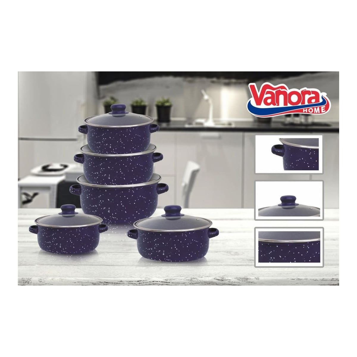 Set Gatit 10 Piese Emailat, Zora, Vanora Home