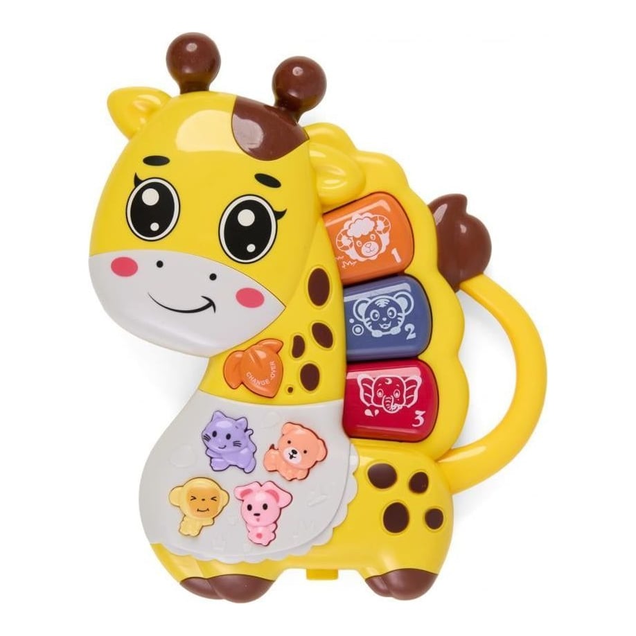 MomKi Jucarie Girafa,lumini Si Sunete,galb.