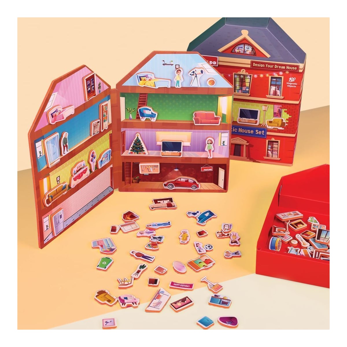 PUEDO TOYS Joc Magnetic-construieste-ti Casa