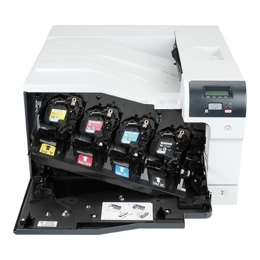 Imprimanta laser color HP Color LaserJet Professional CP5225n, dimensiune A3, viteza max 20ppm alb-negru si color, rezolutie 600x600 dpi, procesor 540 MHz, memorie 192MB, alimentare hartie 250 coli, 1 tava multifunctionala de 100 de coli, limbaje de printare HP PCL 5c, HP PCL 6, HP PostScript 3