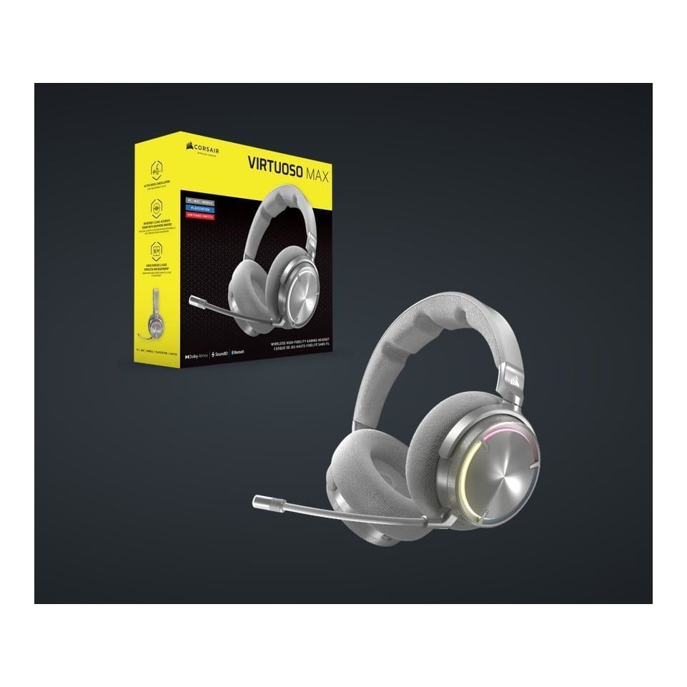 Corsair Casti Gaming Cr Virtuoso Max Wir Silver