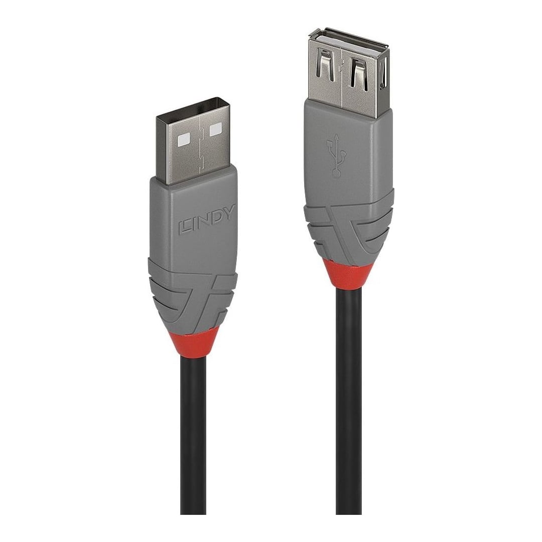 Lindy Cablu USB 2.0 Ext. USB 2m, Anthra