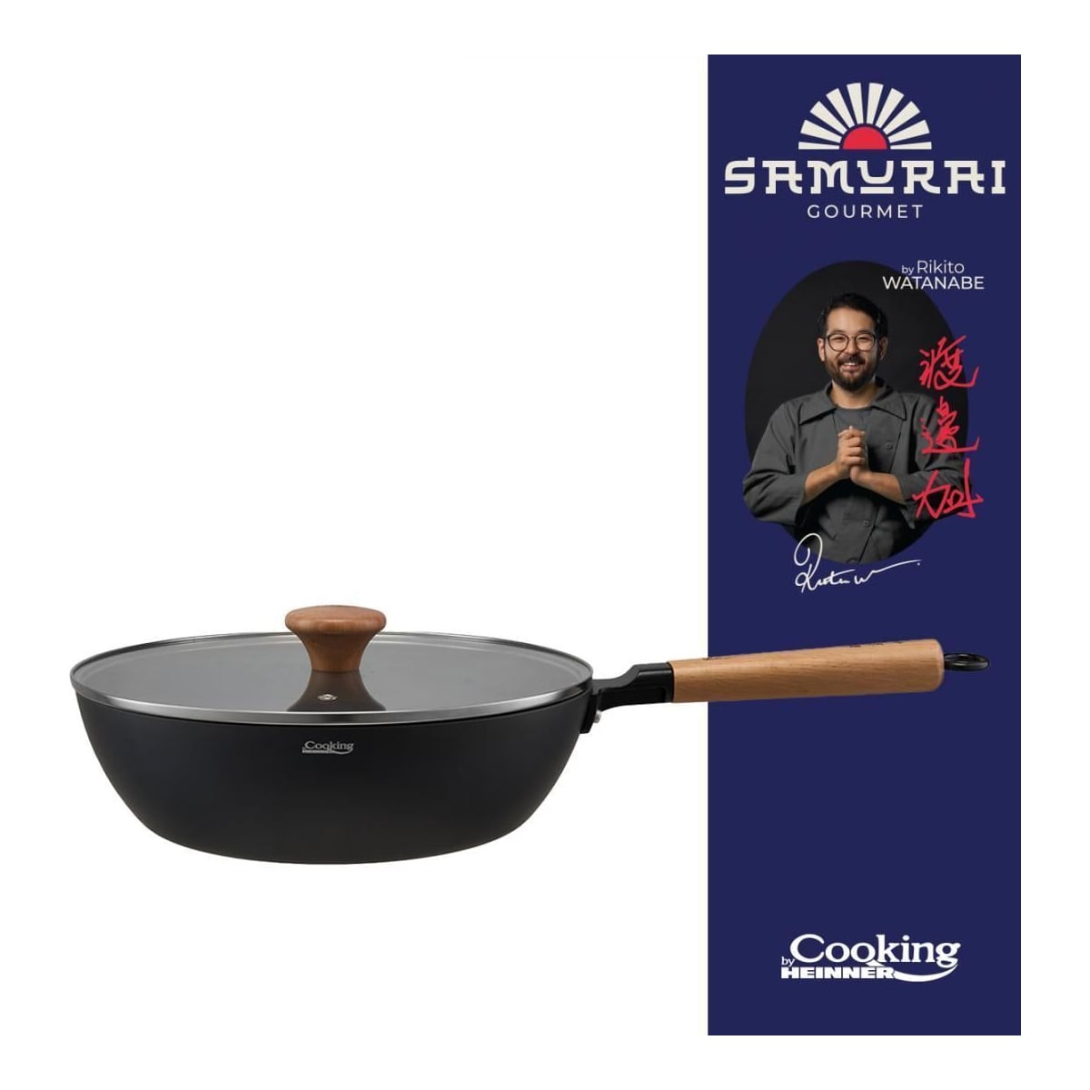 HEINNER Tigaie Wok+capac 28X8CM,RIKITO Watanabe