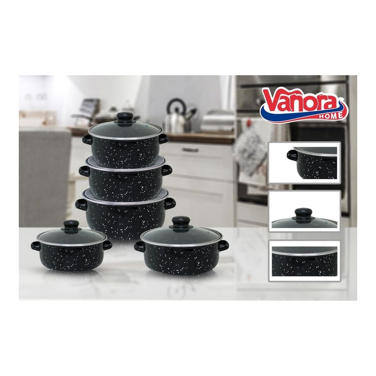 Set Gatit 10 Piese Emailat , Petra, Vanora Home