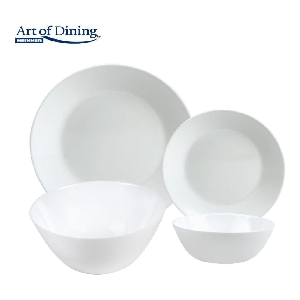 HEINNER Serviciu Masa Din Opal Alb 19 Piese, Ariana, Art Of Dining