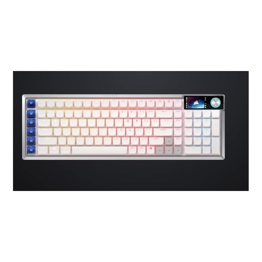 Tastatura Mecanica Gaming Corsair VANGUARD AIR 99 WH, RGB, Wireless, Alb