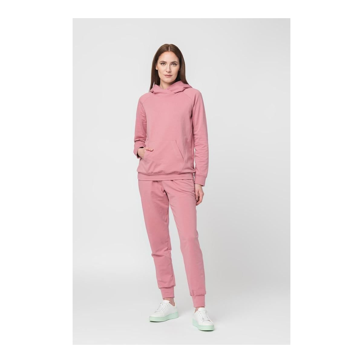 PEGAS Hanorac Coton Raglan Femei Pink-xs