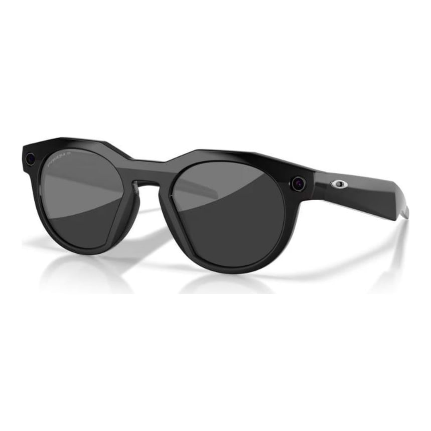 Oakley Meta HSTN AI Glasses Black Frame Prizm Black Polarized Lenses Wide - High Bridge Fit