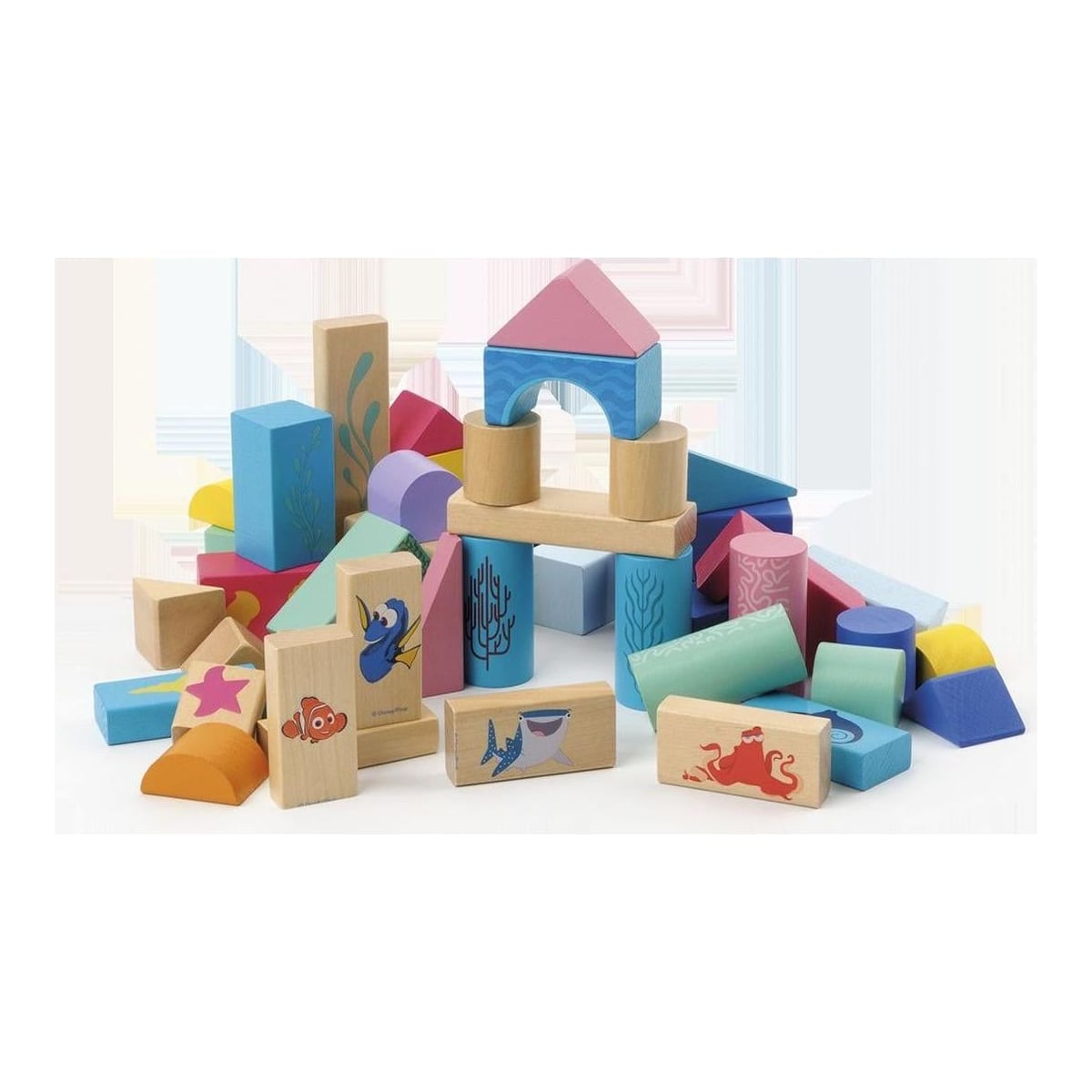 BRIMAREX Wooden Blocks - 50 Pcs - Dory