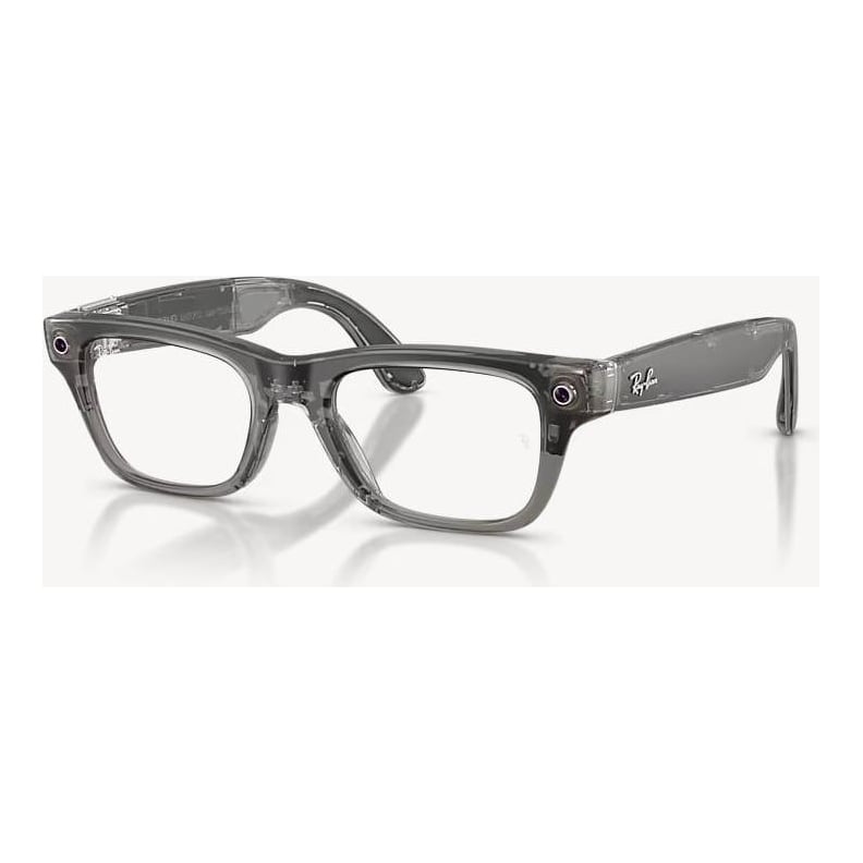 RAYBAN Ray-Ban Meta Blayzer Optics Gen 2 Universal Fit Matte Transparent Ice Grey Demo Lens 50-19