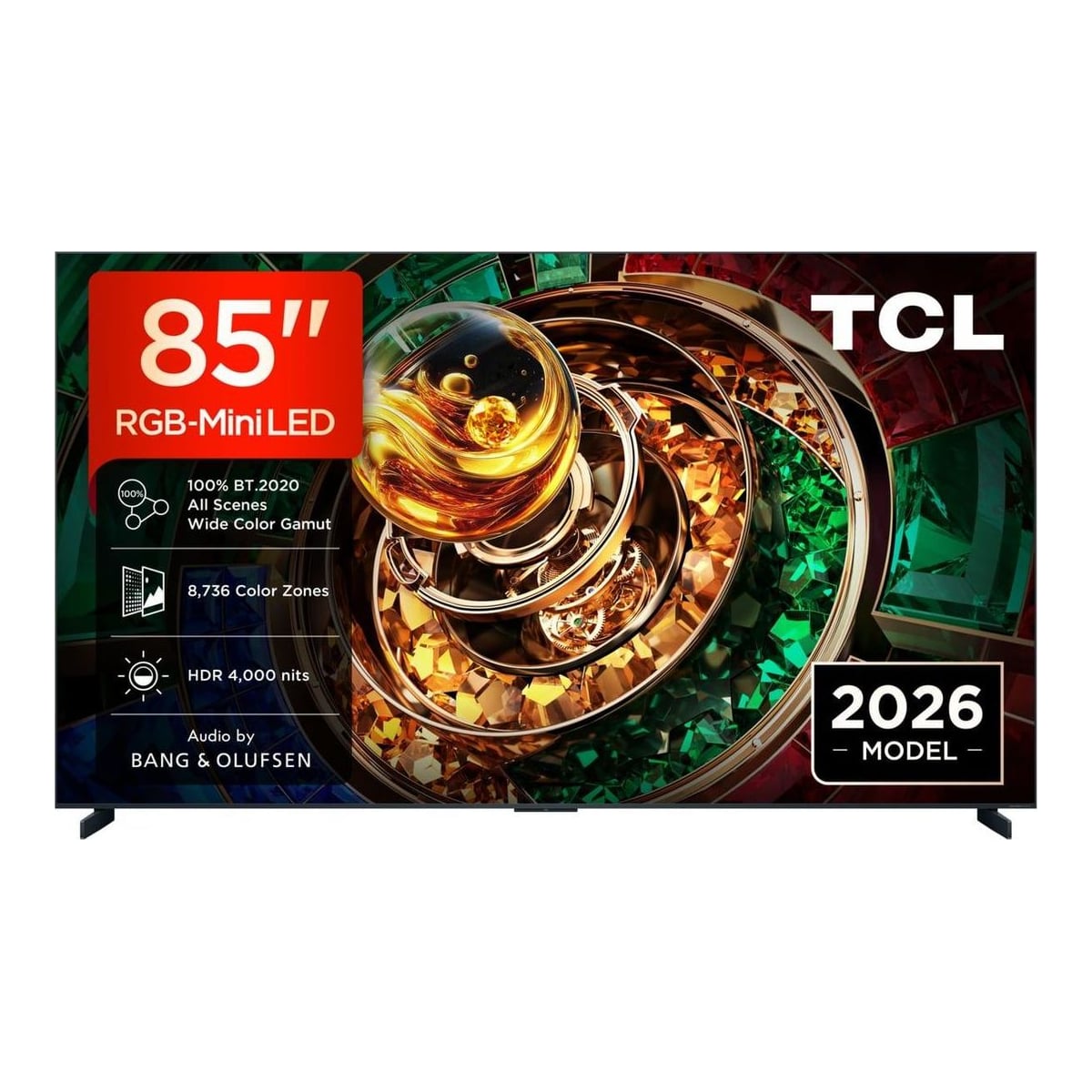 Televizor TCL RGB-MiniLed 85RM9L, 214 cm, Smart Google TV, 4K Ultra HD, 144Hz, Clasa F (Model 2026)