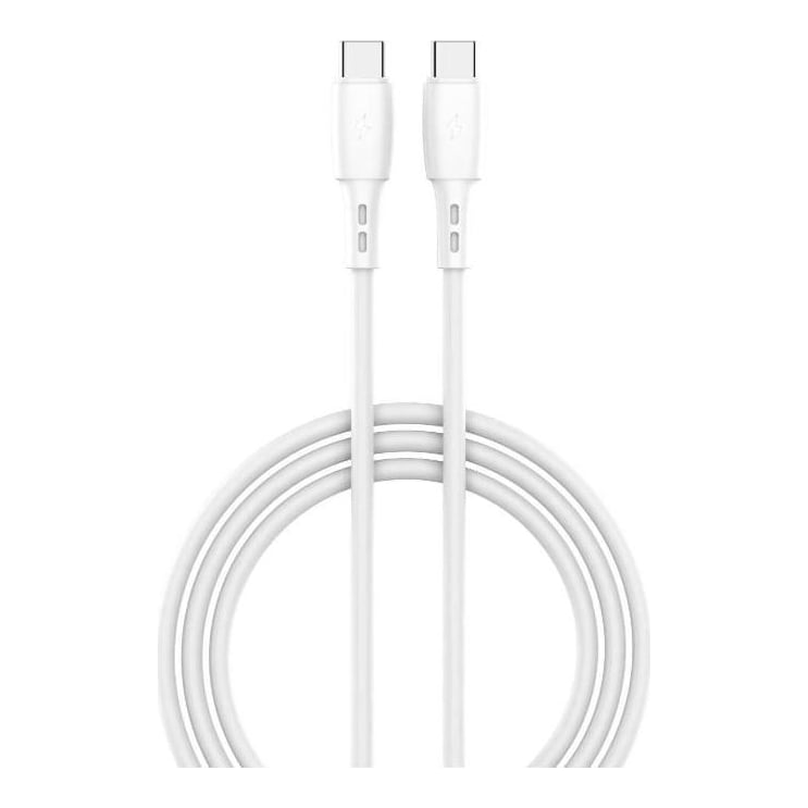 LEMONTTI Cablu Lemontti Wind Fast Charge Type-C la Type-C, PD, 65W, lungime 1.2m, Alb