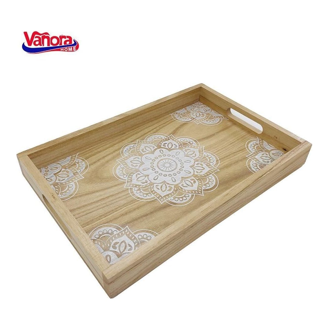 Tavă Din Lemn Pentru Servire Cu Model Mandala, Vanora Home