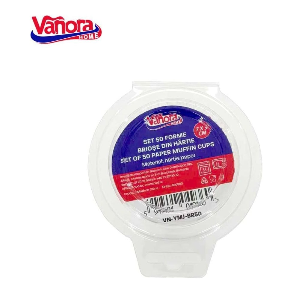 VANORA Set 50 Forme Briose Din Hartie 7X3 Cm