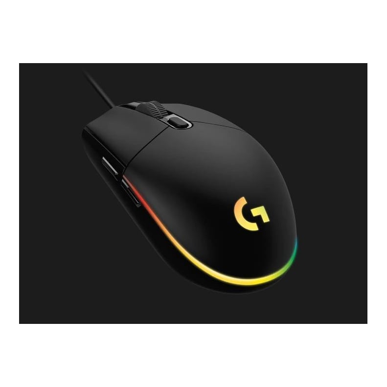 Logitech mouse cu fir G102 RGB, 6 butoane, 8000 dpi, senzor optic, USB, negru