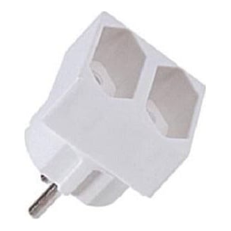Stecker Dublu Bachmann Alb B921.271