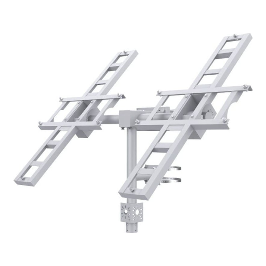 TP-Link Suport dublu pentru panouri solare 2x VIGI 90W, din otel galvanizat, unghi de reglare manual: 5°~55°, stalp compatibil: Ø80-160 mm, greutate: 20kg.
