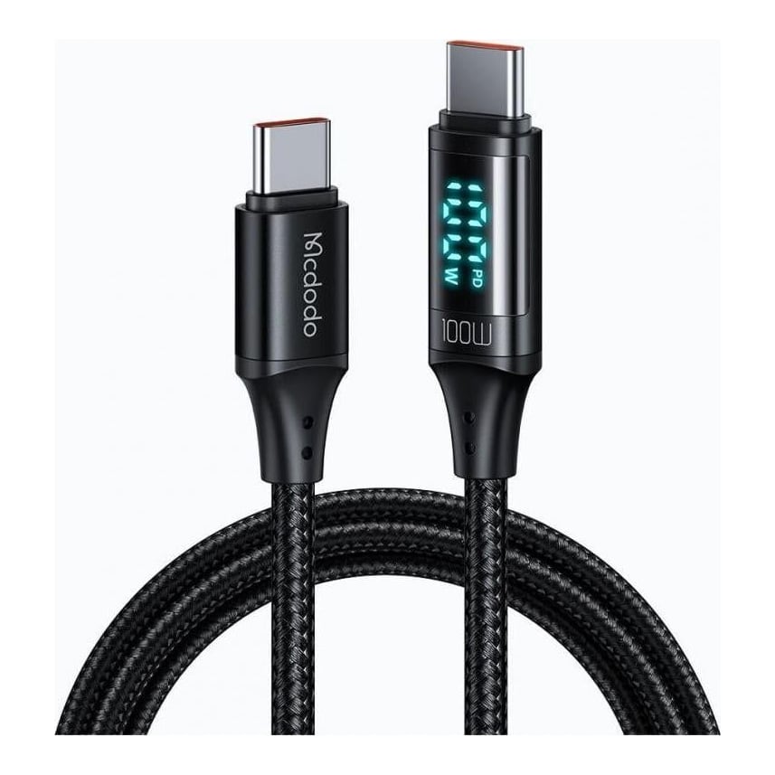 Mcdodo Cablu Digital HD Type-C la Type-C Black (100W, 1.2m, 5A)