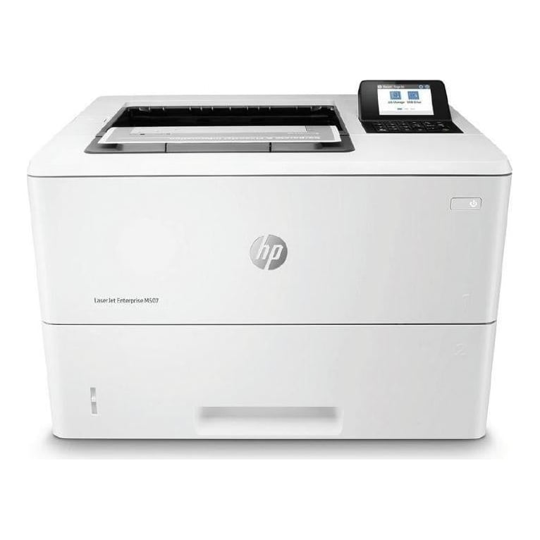 Imprimanta Laser Mono HP LaserJet Enterprise M507dn; A4, max 43ppm (34ipm duplex), 1200x1200dpi, memorie 512MB max 1.5GB, procesor 1.2 GHz, fpo 5.9 sec, limbaje HP PCL 6, HP PCL 5 ( Web only), HP postscript level 3 emulation, native PDF printing (v 1.7), Apple AirPrint; tavi 100+550 coli (max 2.300