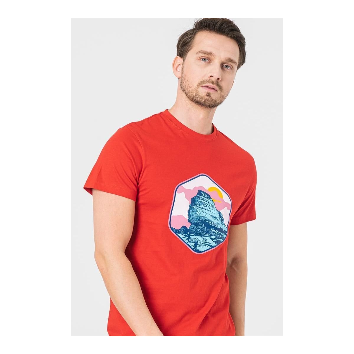 PEGAS Tricou Casual Sfinx Barbati Red-l