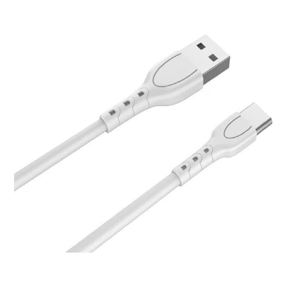LEMONTTI Cablu Fast-Charge Lemontti USB-A la Type-C, lungime 0.5m, material: PVC , putere: 3A(5V/3A), alb