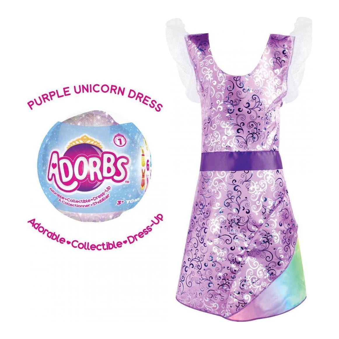 TOMY Adorbs- Costum tip rochie, mov