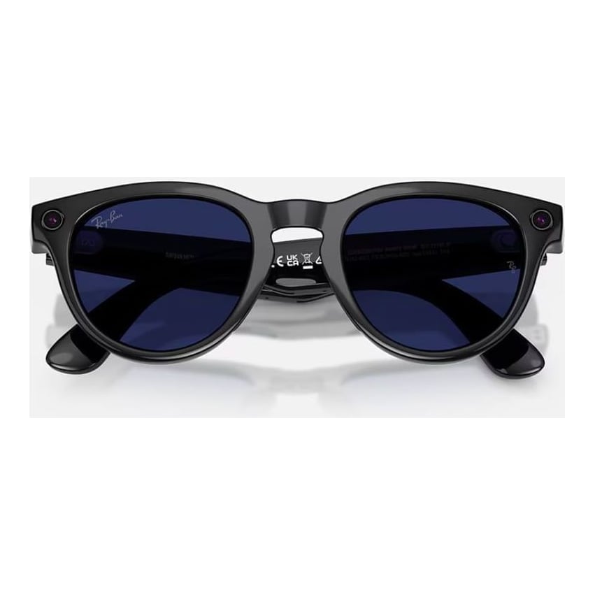 RAYBAN Ray-Ban Meta Headliner Gen 2 High Bridge FIT Shiny Black Clear/Sapphire Transitions 50-23