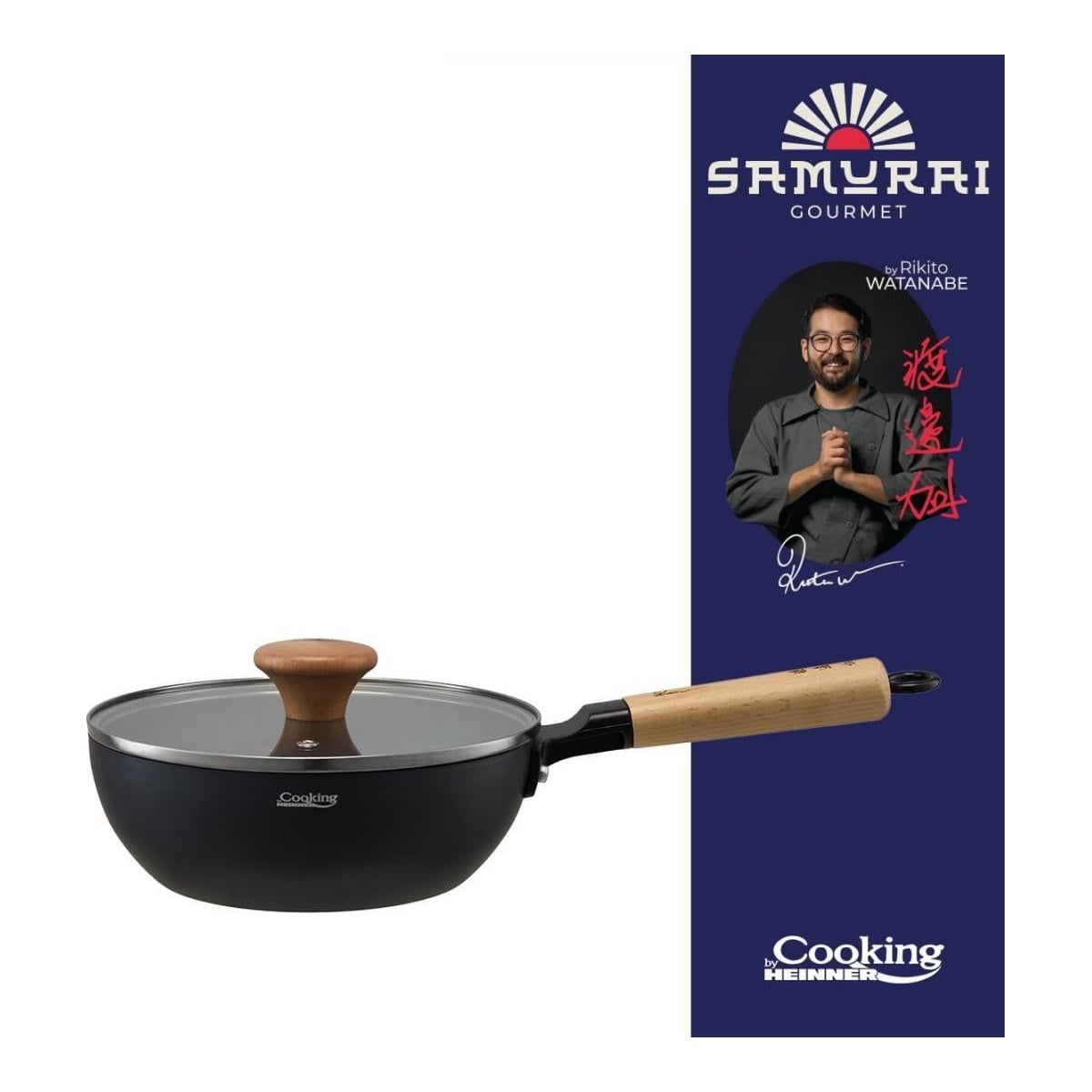 HEINNER Tigaie Wok+capac 20X7CM,RIKITO Watanabe