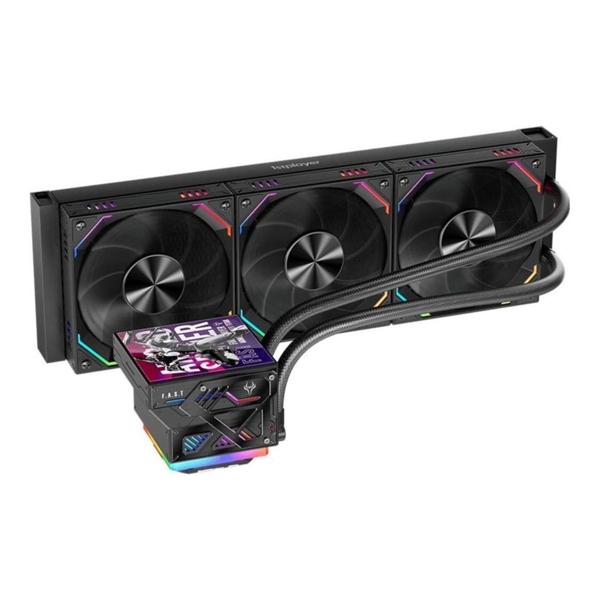 1st PLAYER Cooler Procesor 1stPlayer FT 360-bk FAST aRGB, 12 cm, 3 ventilatoare, aRGB