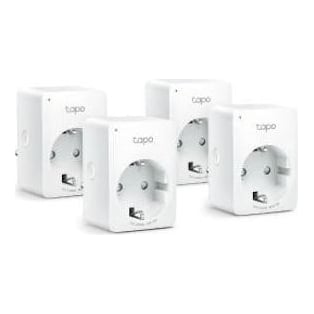 TP-Link MINI SMART WI-FI SOCKET TAPO P100 (4-PACK), Protocol: IEEE 802.11b/g/n, Bluetooth 4.2 (for onboarding only), 2.4 GHz, Android 4.4 or higher, iOS 9.0 or higher, AC 220-240 V~50/60 Hz 10 A, Maximum Load, 2300 W, 10 A.