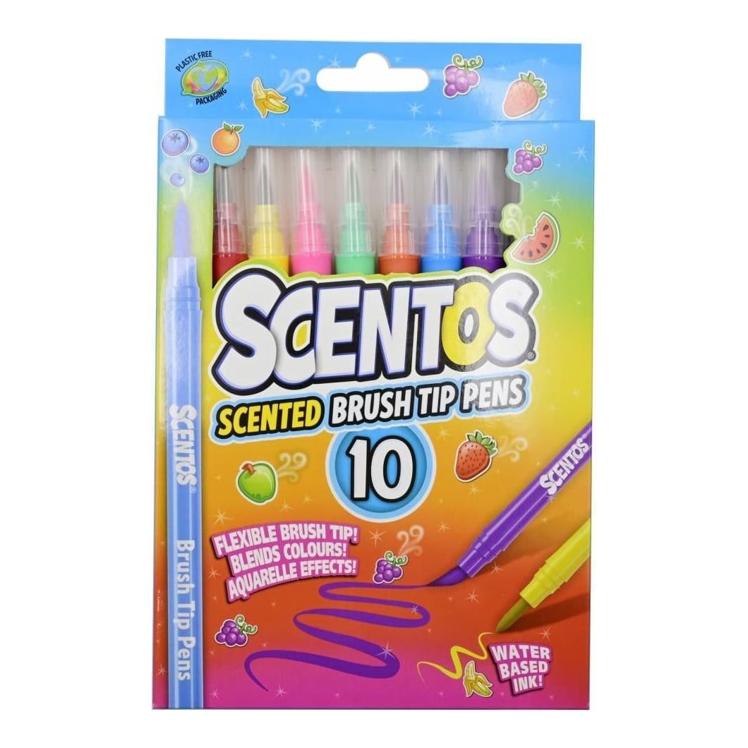 Set 10 Markere Cu Pensulă, Parfumate, Scentos