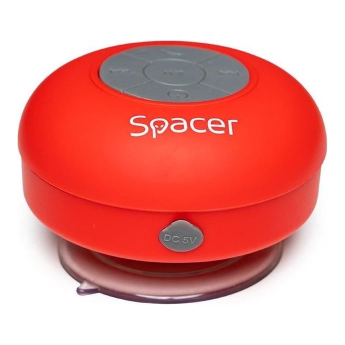 Boxa Spacer DUCKY-RED portabila, 3W RMS, control volum, acumulator 300mAh, microfon incorporat, incarcare USB, waterproof, rosu