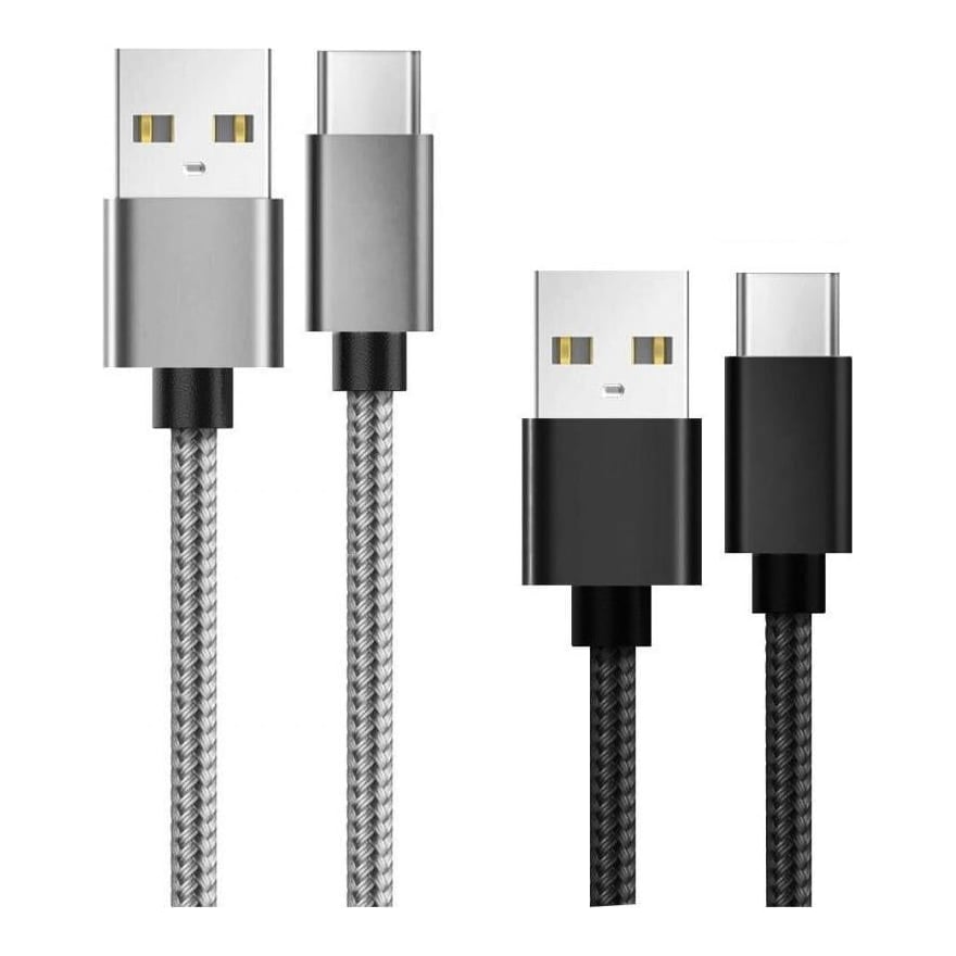 LEMONTTI Set Cabluri Lemontti Bending Aluminum USB-A la USB-C, - material: impletitura de Nylon + aliaj de aluminiu, cabluri USB la Type-C, imbracat in impletitura de Nylon, curent suportat: 5V/1A, lungime: 0.5m si 1 m, culoare: Gri pentru cablu de 1 m si Negru pentru cablul de 0.5m