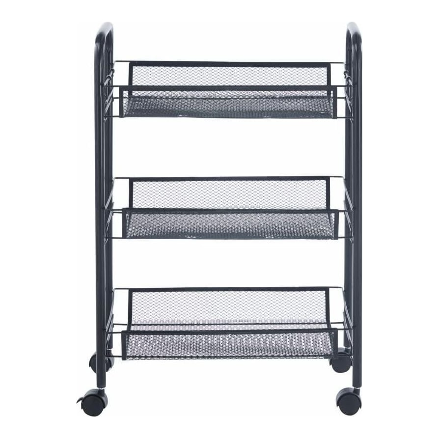 HEINNER Carucior din metal cu 3 niveluri si roti, 45x27x64 cm