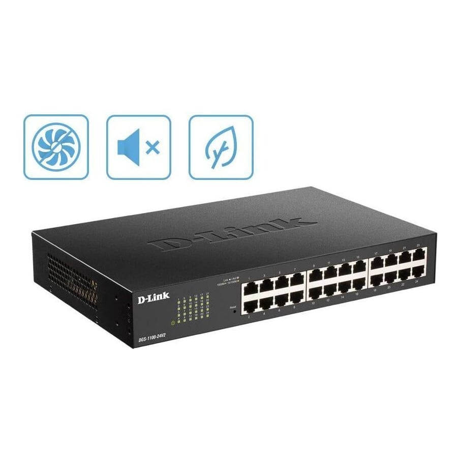 Switch D-Link Gigabit DGS-1100-24PV2, 24 port, 10/100/1000 Mbps