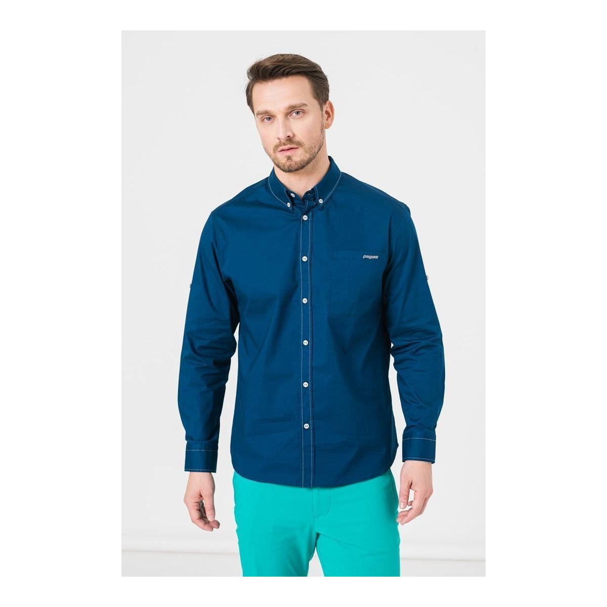 PEGAS Camasa Casual Barbati Light Navy S