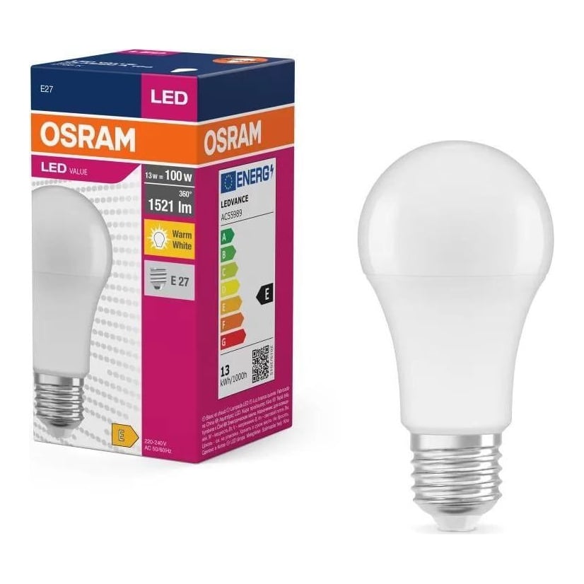 VALUECLA60 8W/840 230VFR E27 FS1 Osram