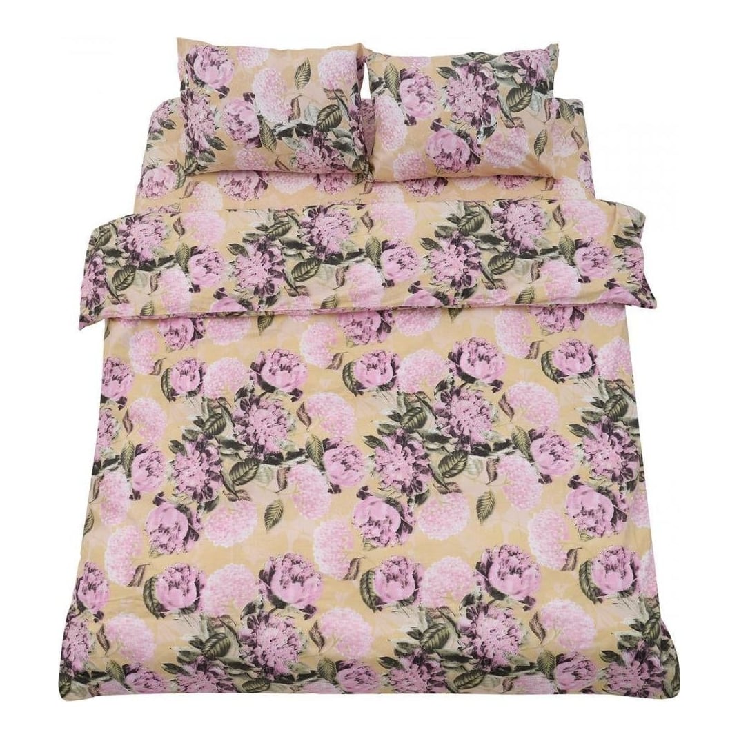 VANORA Set de pat king size bumbac,92 gsm,Peony