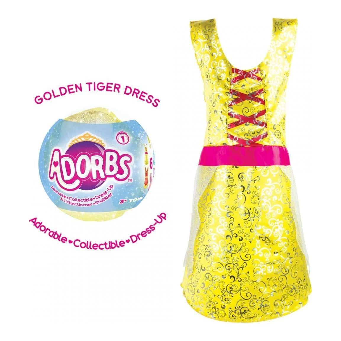 TOMY Adorbs- Costum tip rochie, galben