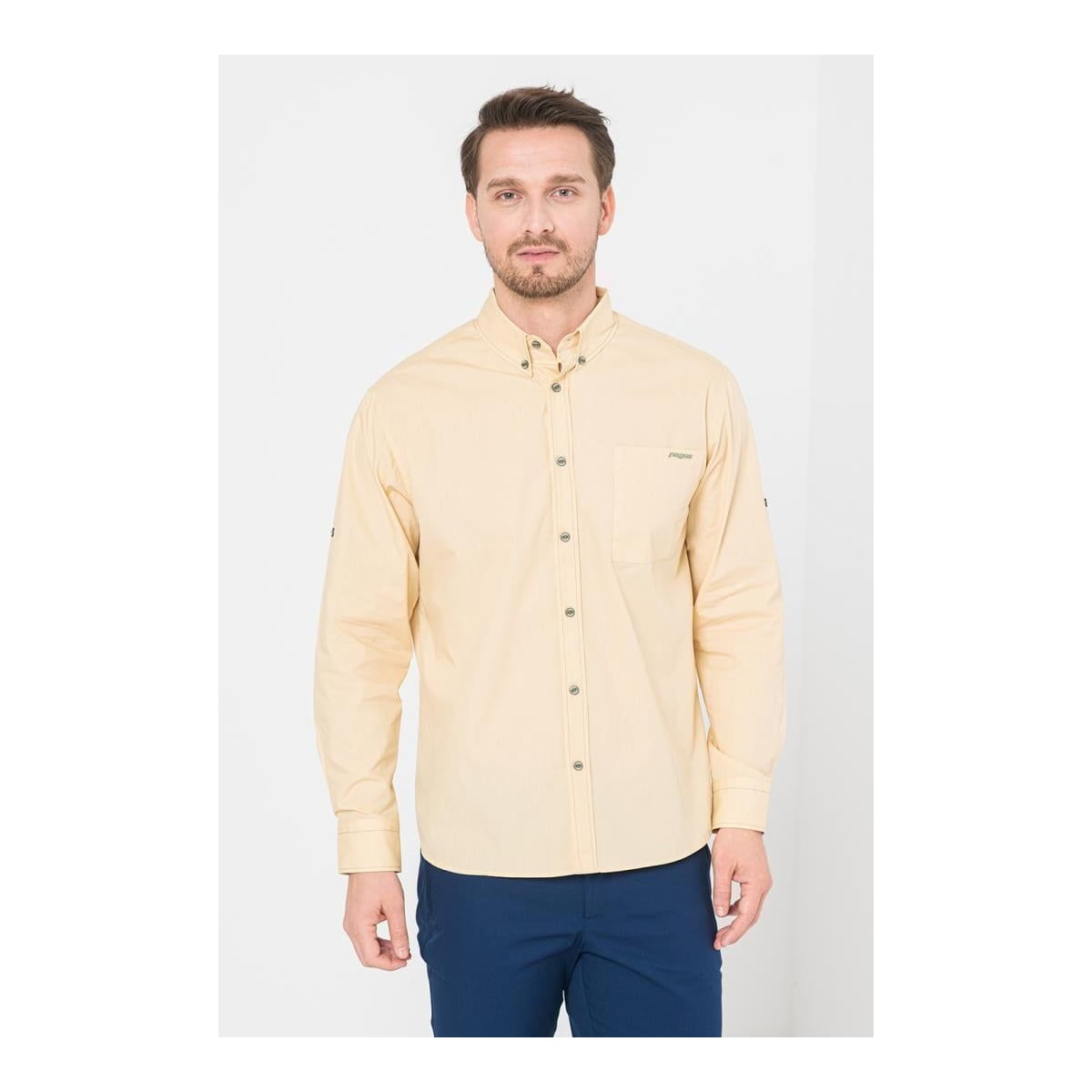 PEGAS Camasa Casual Barbati Beige Xxl