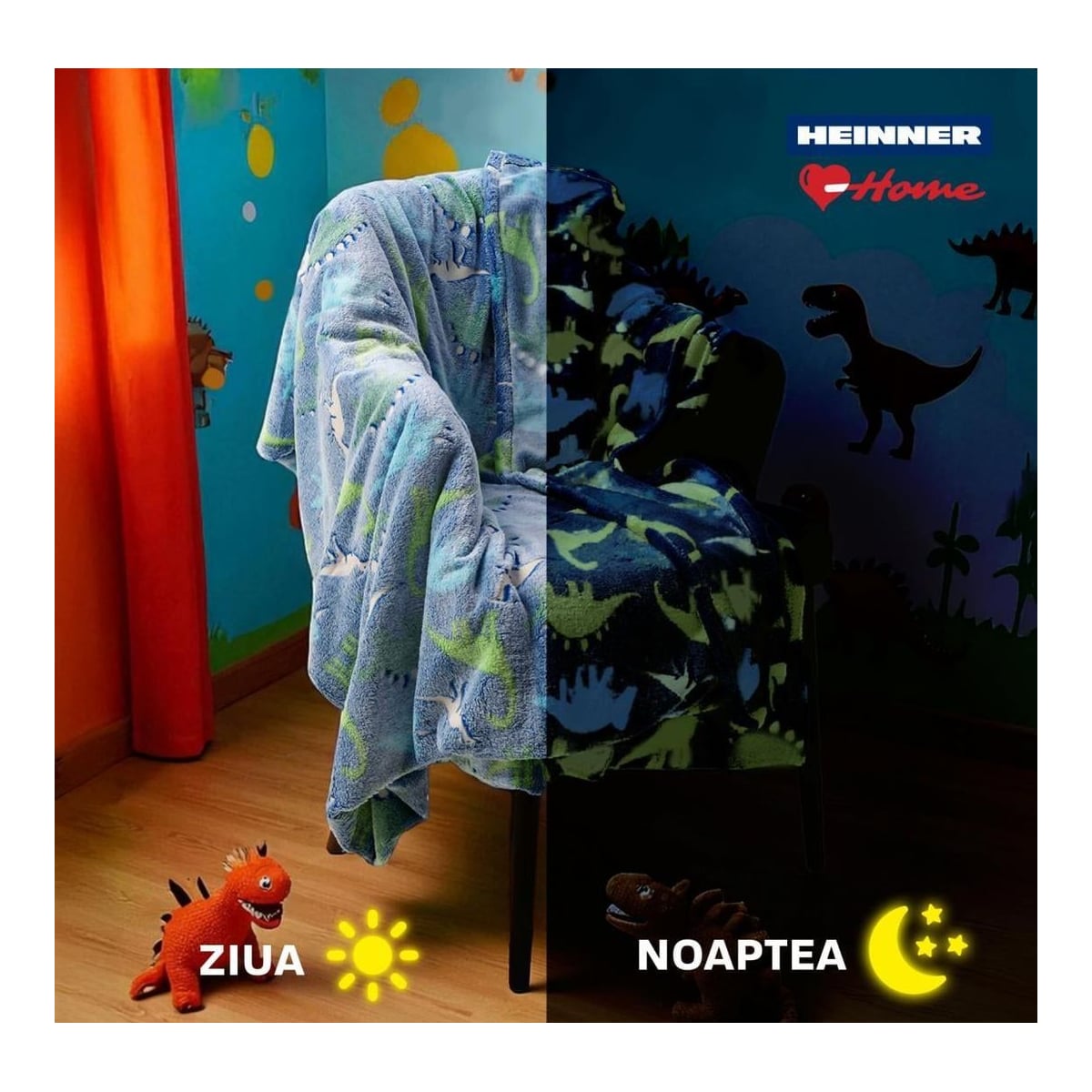HEINNER Patura model fosforescent,Dino,160x200