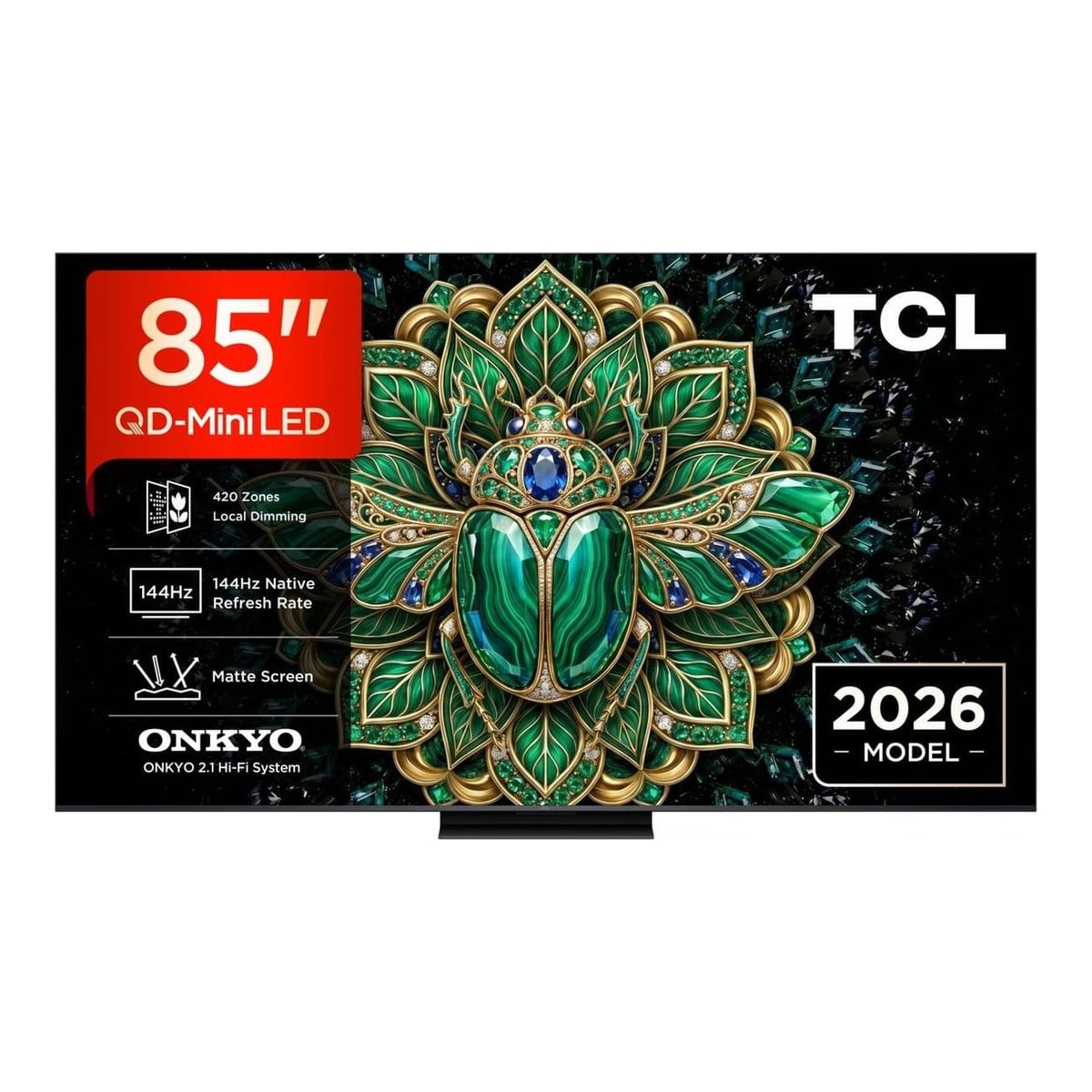 Televizor TCL QD-MiniLED 85MQLED75L, 214 cm, Smart Google TV, 4K, Onkyo (Model 2026)