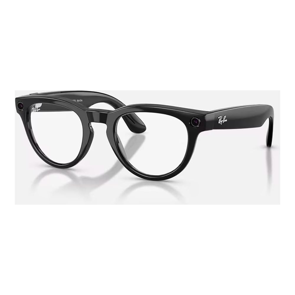 RAYBAN Ray-Ban Meta Headliner Gen 2 Low Bridge Fit Shiny Black Clear/Sapphire Transitions 51-23