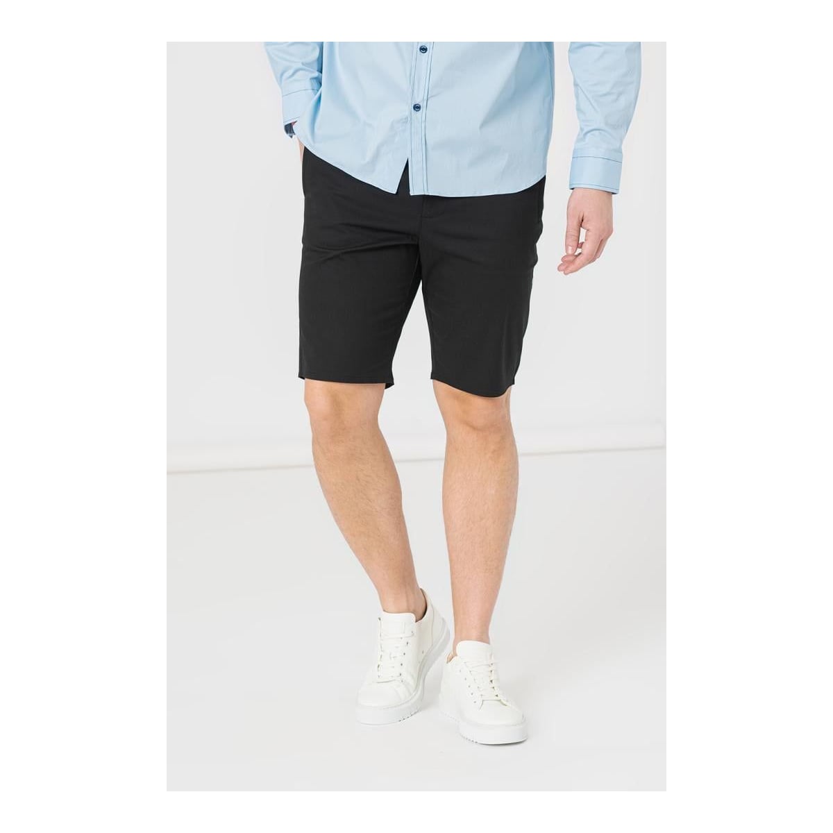 PEGAS Pantaloni Scurt Casual Barbati Black S