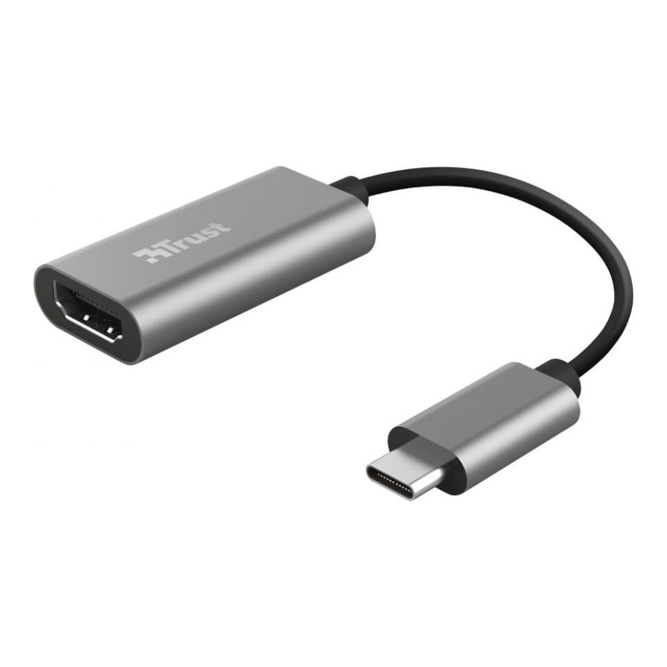 Adaptor Trust Dalyx, USB-C - HDMI, gri