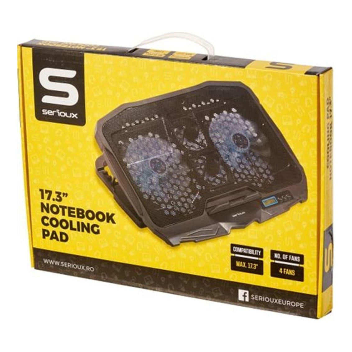 SERIOUX Laptop Cooling Pad NCP025, Usb, 10-17"