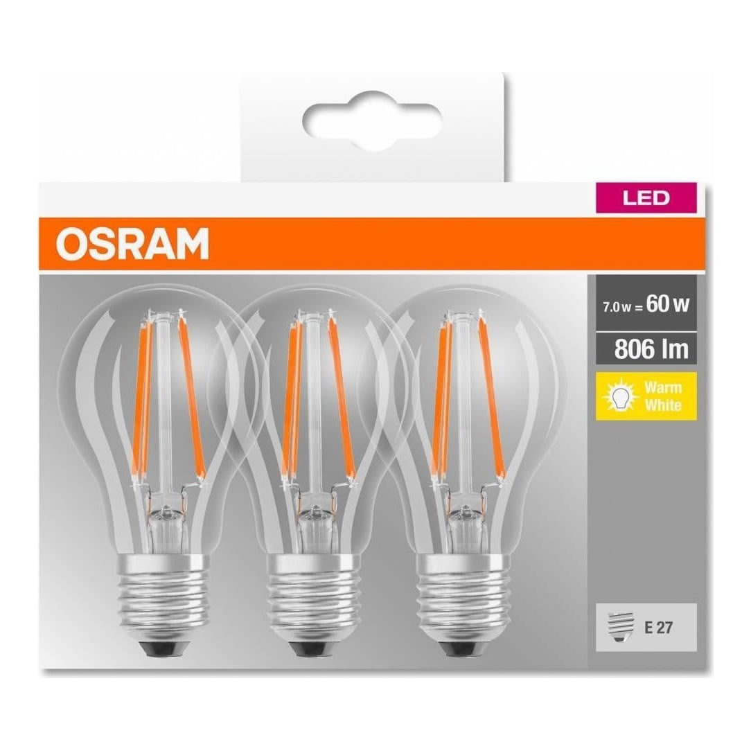 BASECLA60 6,5W/827 230V Fil E27 FS3OSRAM