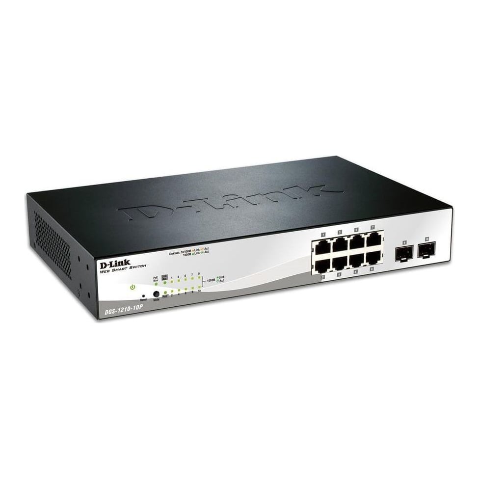 Switch D-Link DGS-1210-10P, 8 port, 10/100/1000 Mbps